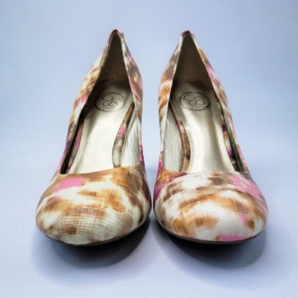 Jessica Simpson Multicolor Pixel Watercolor Barbie Style Heels/Pumps SZ 8.5 - Picture 3 of 6